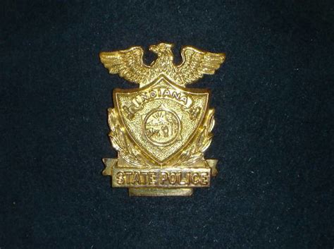 indiana State Police Hat Badge (gold) | Indiana Patch Collectors ...