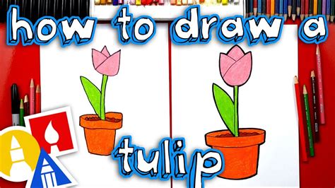 How To Draw A Tulip In A Pot - Plant A Flower Day #92