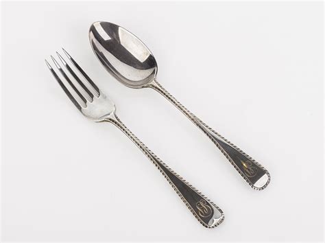 Silver Spoon and Fork - Shapiro Auctioneers