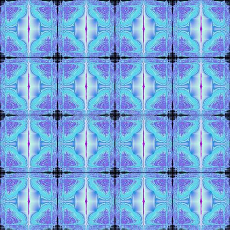 Geometric Seamless Floral Symmetrical Pattern in Blue and Purple Colors, Tile, Texture Stock ...