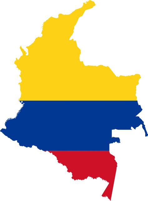 2 Pieces Colombia Outline Map Flag Vinyl Decals Stickers Full Color/Weather Proof. U.S.A Free ...