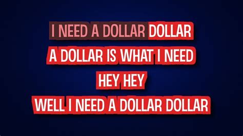 Aloe Blacc - I Need a Dollar (Karaoke Version) - YouTube