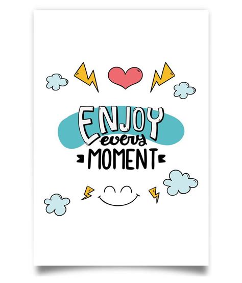 AlwaysGift Enjoy every moment Paper Wall Poster Without Frame: Buy ...