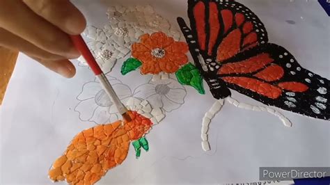 BUTTERFLY USING EGG SHELL | EGG MOSAIC | BUTTERFLY | DIY | How to make ...