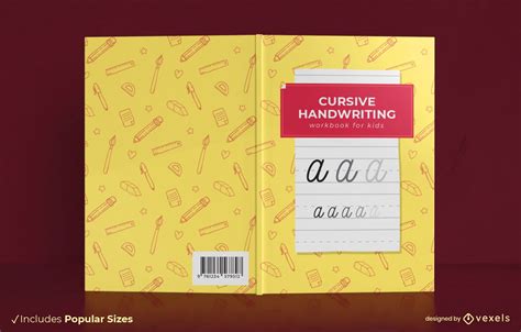 Cursive Handwriting Book Cover Design Vector Download