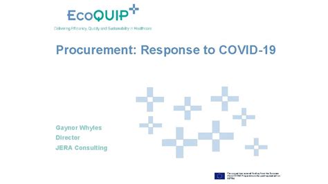 Procurement Response to COVID19 Gaynor Whyles Director JERA