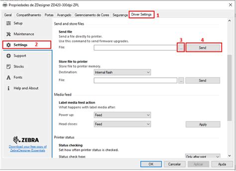 Zebra Setup Utilities: Sending Files to a Printer