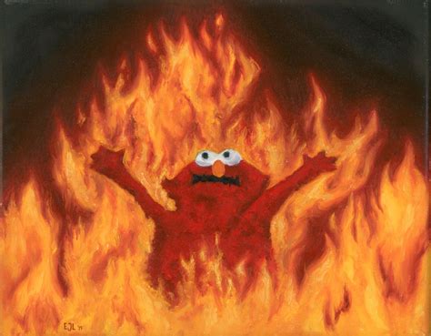 fire elmo Art Print by Emma Larson - X-Small in 2020 | Fire painting ...