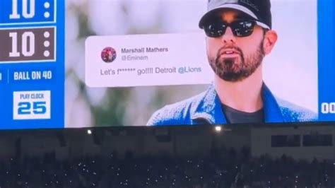 Eminem Goes Into Frenzy as Detroit Lions Outmatch Tampa Bay Buccaneers ...