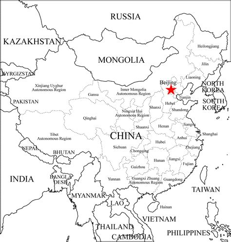 China Provinces Map Printable Detailed | China Map Cities, Tourist