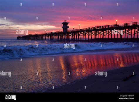 Seal Beach sunset Stock Photo - Alamy