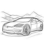Tesla coloring page - Busy Shark