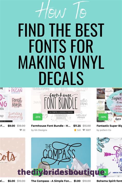 the best font for making vinyl decals