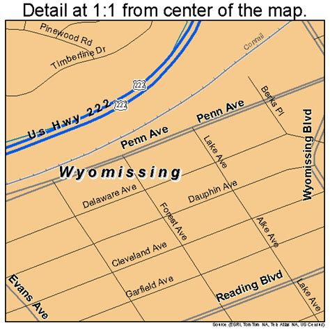 Wyomissing Pennsylvania Street Map 4286880