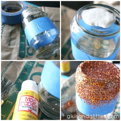 Crafty Green Divas: DIY Glitter Jars from Old Glass Jars. – The Green Divas