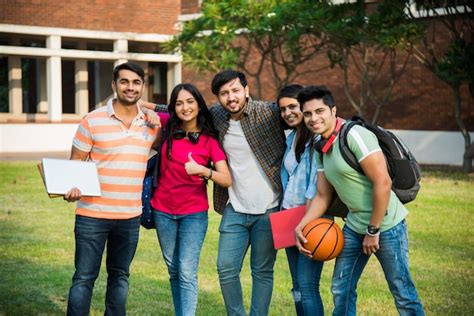 Premium Photo | Cheerful Indian asian young group of college students ...