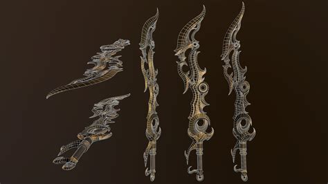 ArtStation - Low-Poly 3D Model Sword Dune | Game Assets