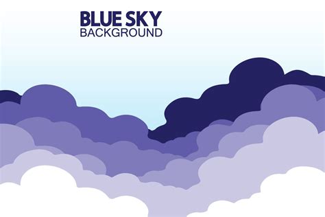 Blue Sky with Clouds Background Vector Graphic by kosunar185 · Creative ...