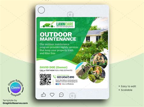 Landscaping Canva Social Media Banner - Graphic Reserve