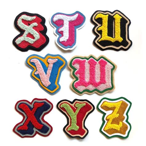 Chenille Letter Patchescolorful Chenille Patches Varsity - Etsy ...