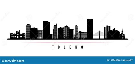 Toledo Skyline Horizontal Banner. Stock Vector - Illustration of ...