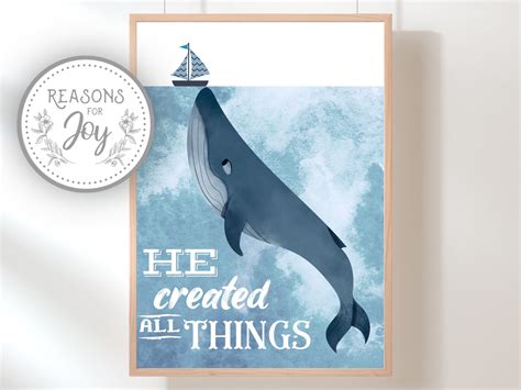 Watercolor Whale Instant Digital Printable Bible Scripture | Etsy