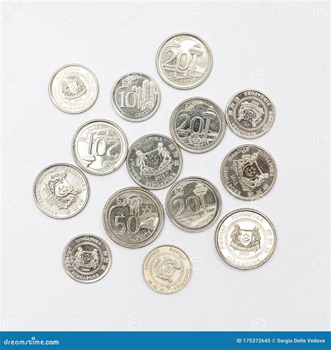 Singapore Dollar coins stock image. Image of economy - 175372645