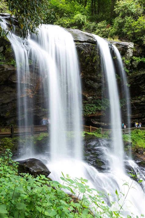 Dry Falls: hike to an enormous walk-behind waterfall near Highlands, NC #asheville #nc # ...