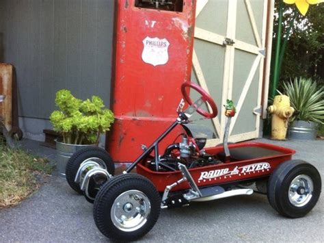 Custom Radio Flyer Wagon, Radio Flyer Wagons, Rat Rods, Mini Kart, Diy Go Kart, Little Red Wagon ...