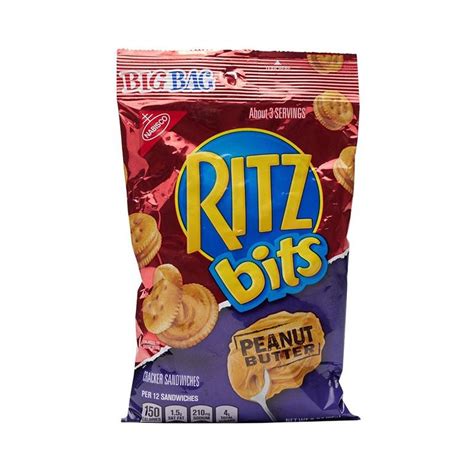 Nabisco Ritz Bits Peanut Butter Cracker Sandwiches - Αλμυρά Σάντουιτς ...