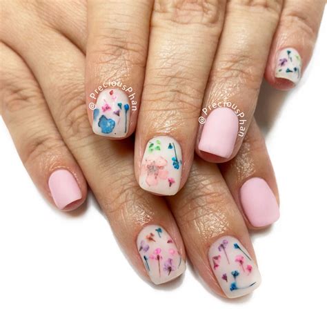 Milk bath nails. Dry flowers #PreciousPhan #ChristinePhanLy | Matte ...