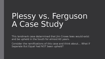 Plessy vs. Ferguson Activity by Jack Beall | TPT