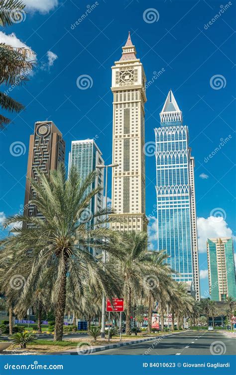 DUBAI - DECEMBER 2016: Downtown Dubai Tall Skyscrapers. Th City ...