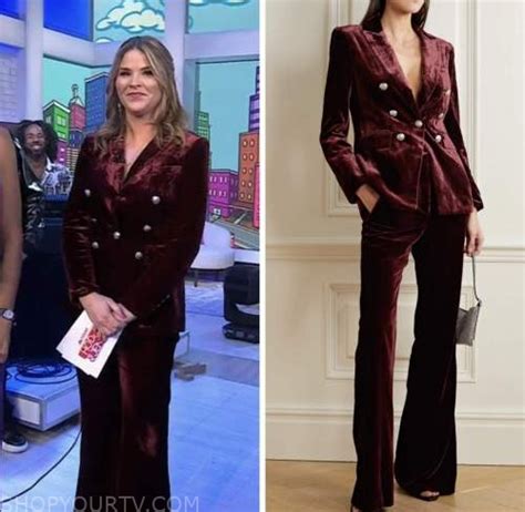 The Today Show: November 2022 Jenna Bush Hager's Burgundy Velvet Double ...