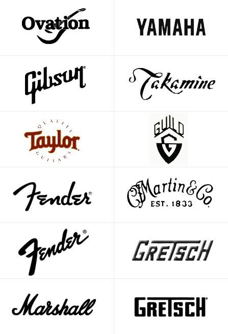 Guitar Brands | Guitar logo, Music logo, Playing guitar