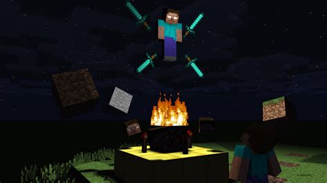 Minecraft Steve Vs Herobrine Wallpaper