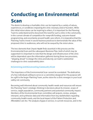 Fillable Online Conducting an Environmental Scan Fax Email Print - pdfFiller