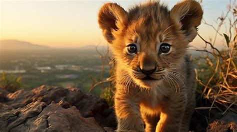 Premium AI Image | lion cub HD wallpaper photographic image