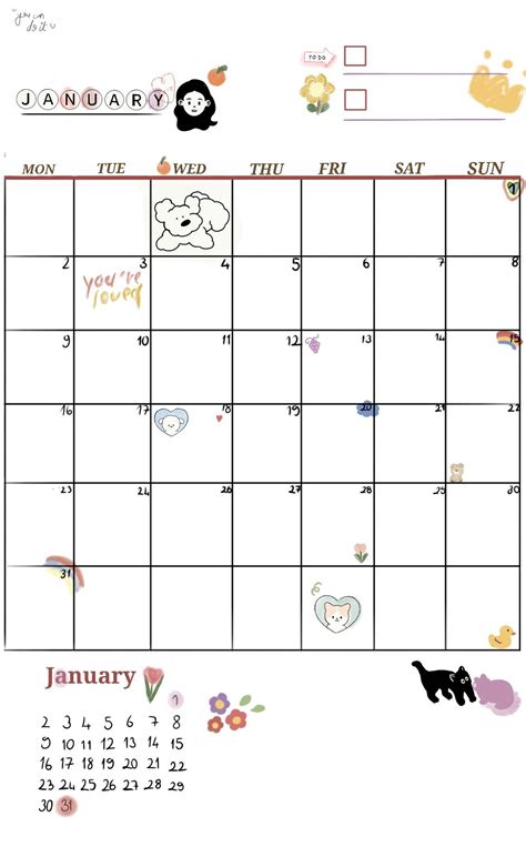 January Calendar, Calander, Png, Printables, Graphics, Free ...