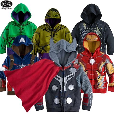 Children Hoodies Casual Fashion Boys Hooded Jacket Cartoon Superhero ...