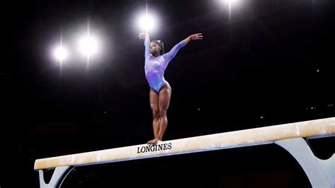 Simone Biles Balance Beam 2024 Olympic Trials - Deni Cindelyn