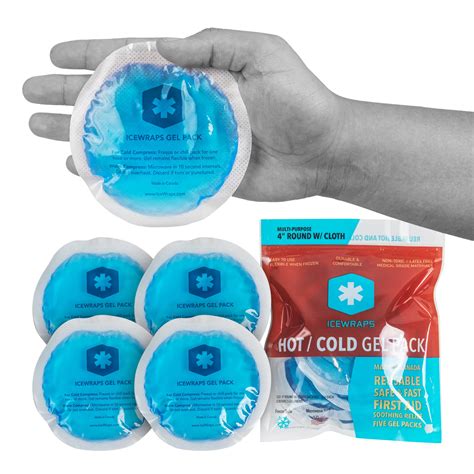 Buy ICEWRAPS Round Hot and Cold Gel Ice Packs Reusable with Cloth ...