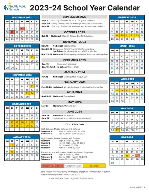 2024 Seattle Public School Calendar - Druci Giorgia