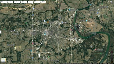 Muskogee Oklahoma Map and Muskogee Oklahoma Satellite Image