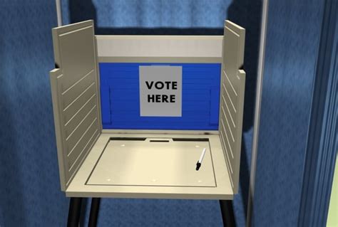 3d voting booth model