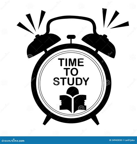 Study clock stock vector. Image of clock, time, object - 34943030