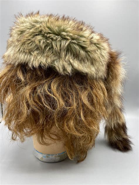 Daniel Boone Hat Faux Fur Raccoon Hat Coonskin Hat Adult Size - Etsy