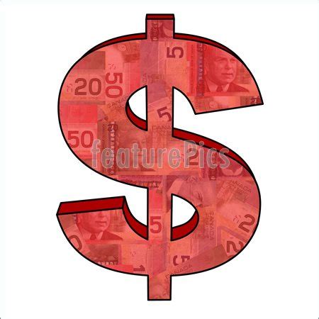 Finance And Currency: Canadian Dollar Symbol - Stock Illustration I1920314 at FeaturePics