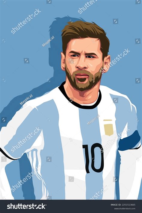 Illustration Lionel Messi Argentina National Team Stock Illustration ...