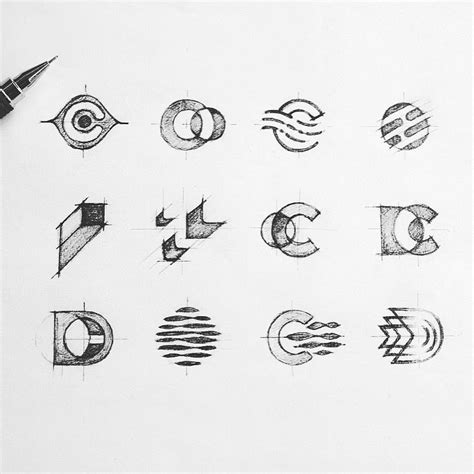 Dot Coding logo design exploration sketches created by Irina K. @irina_kolosovsk... | Logo ...